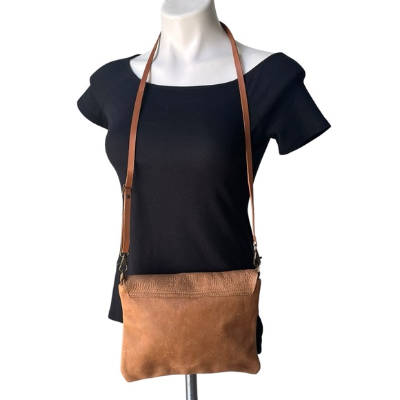 Rossymina Soft Tan Leather Flap Bag - Picture 4 of 16